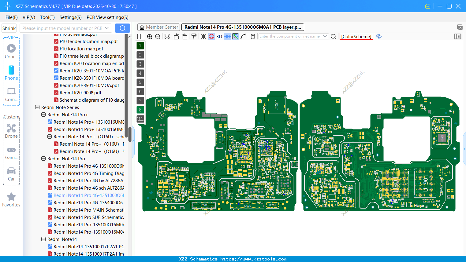 Xiaomi Redmi Note14 Pro 4G-1351000O6M0A1 PCB Layer